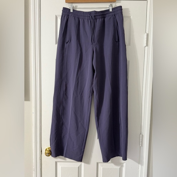 Athleta Stride Wide Leg Pants Purple Large Pull-On Stretch - Picture 2 of 7